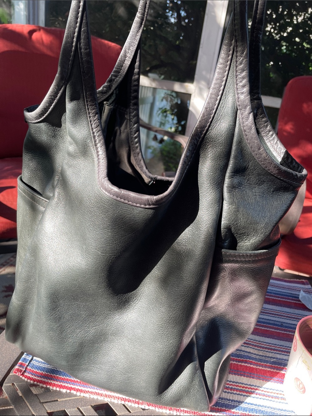 Rough and Tumble Large Minimal Tote Dark Gray EUC Made in USA - Picture 11 of 14